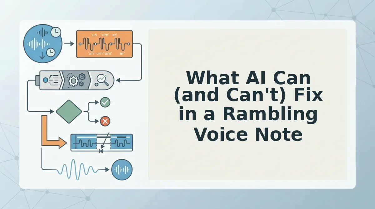 What AI Can (and Can't) Fix in a Rambling Voice Note