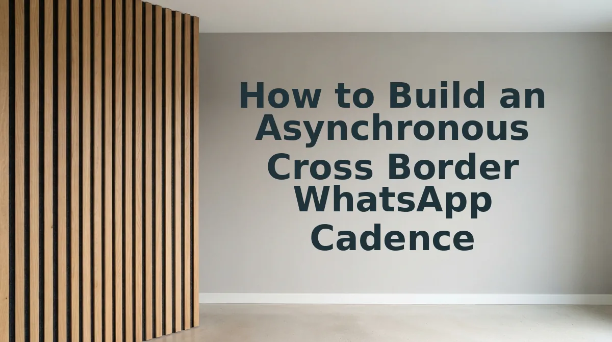 How to Build an Asynchronous Cross Border WhatsApp Cadence