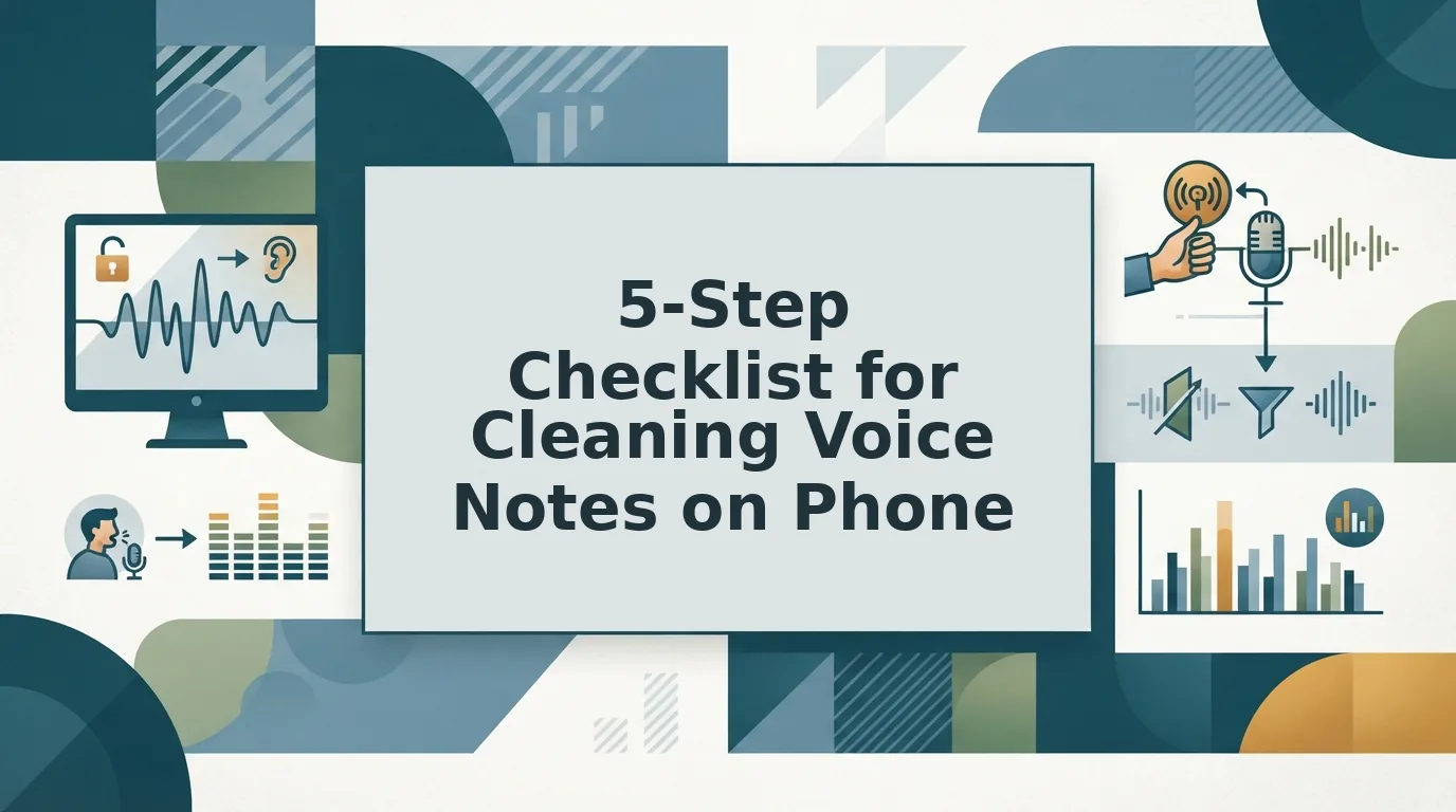 A Checklist for Cleaning Voice Notes on Your Phone