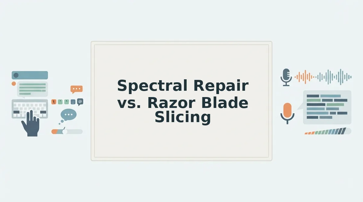 Spectral Repair vs. Razor Blade Slicing