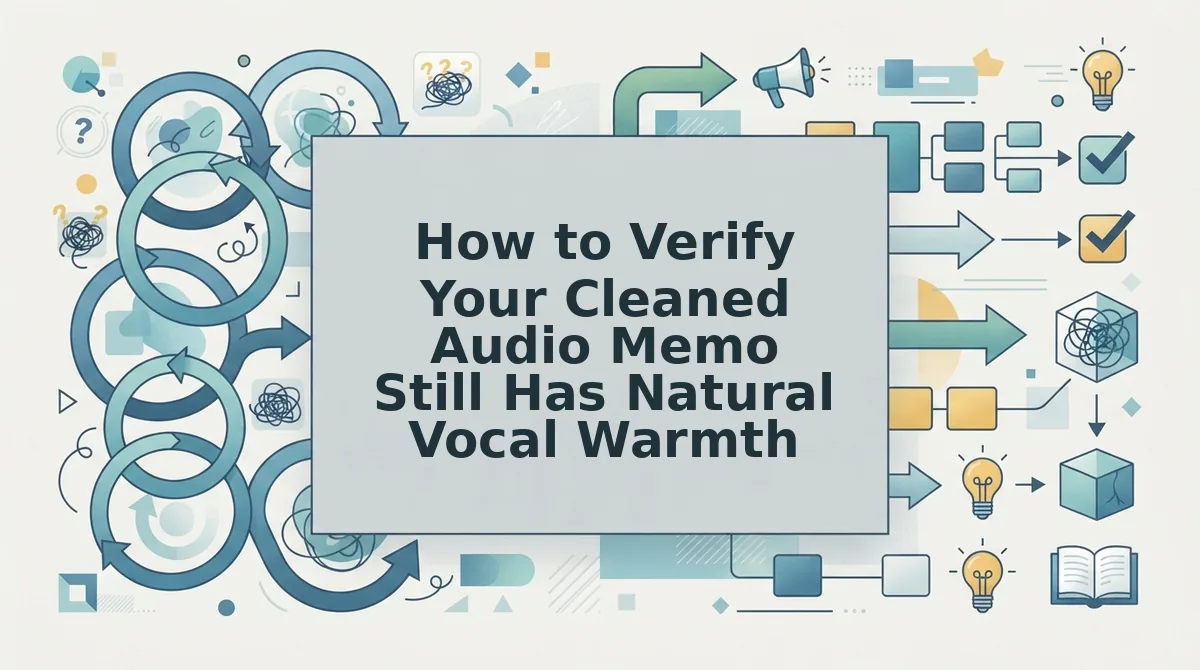 How to Verify Your Cleaned Audio Memo Still Has Natural Vocal Warmth