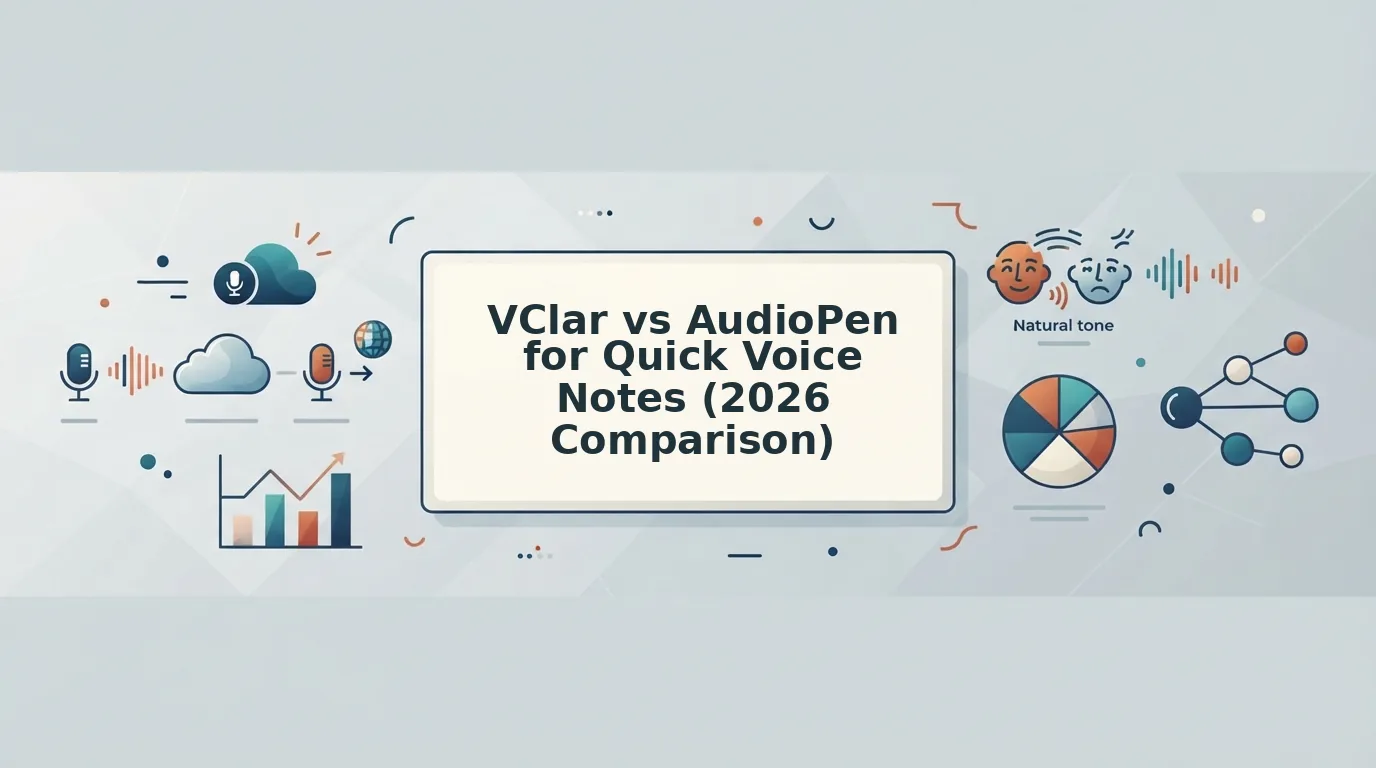 VClar vs AudioPen for quick voice notes in 2026