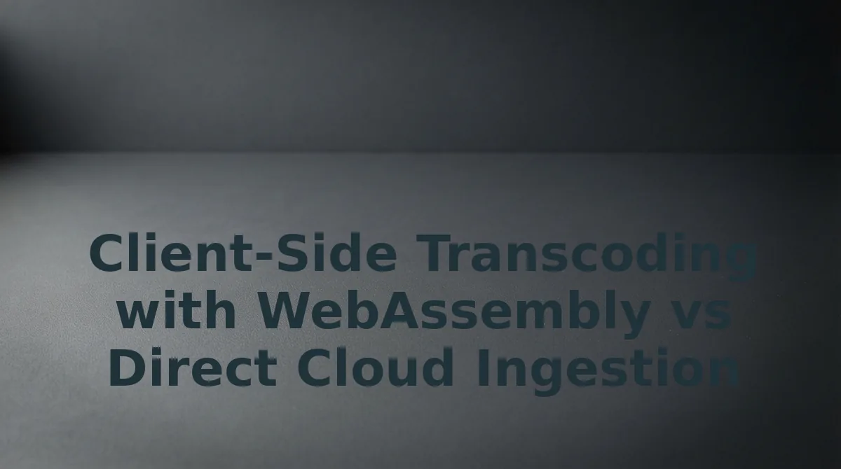 Client-Side Transcoding with WebAssembly vs Direct Cloud Ingestion