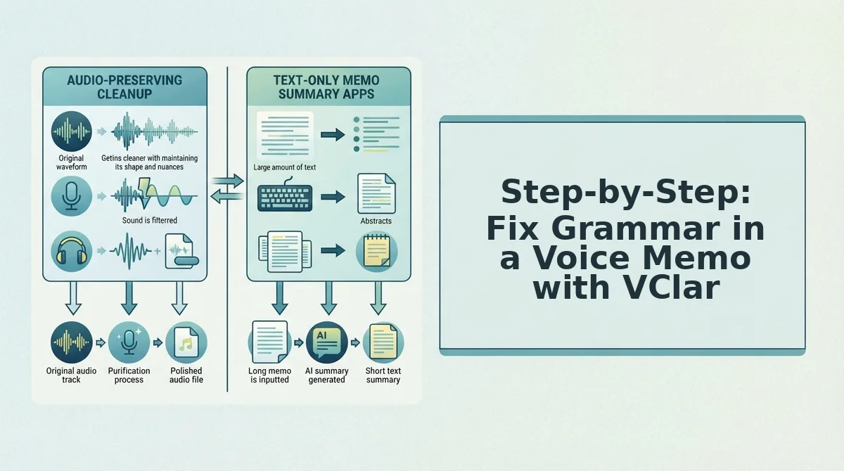 Step-by-Step: Fix Grammar in a Voice Memo with VClar