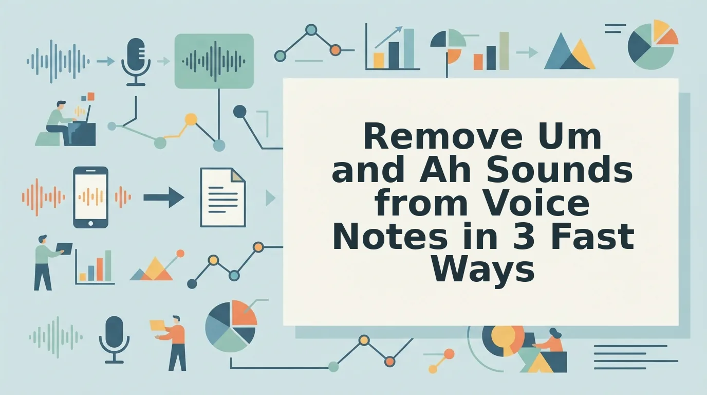 How to remove um and ah sounds from voice notes