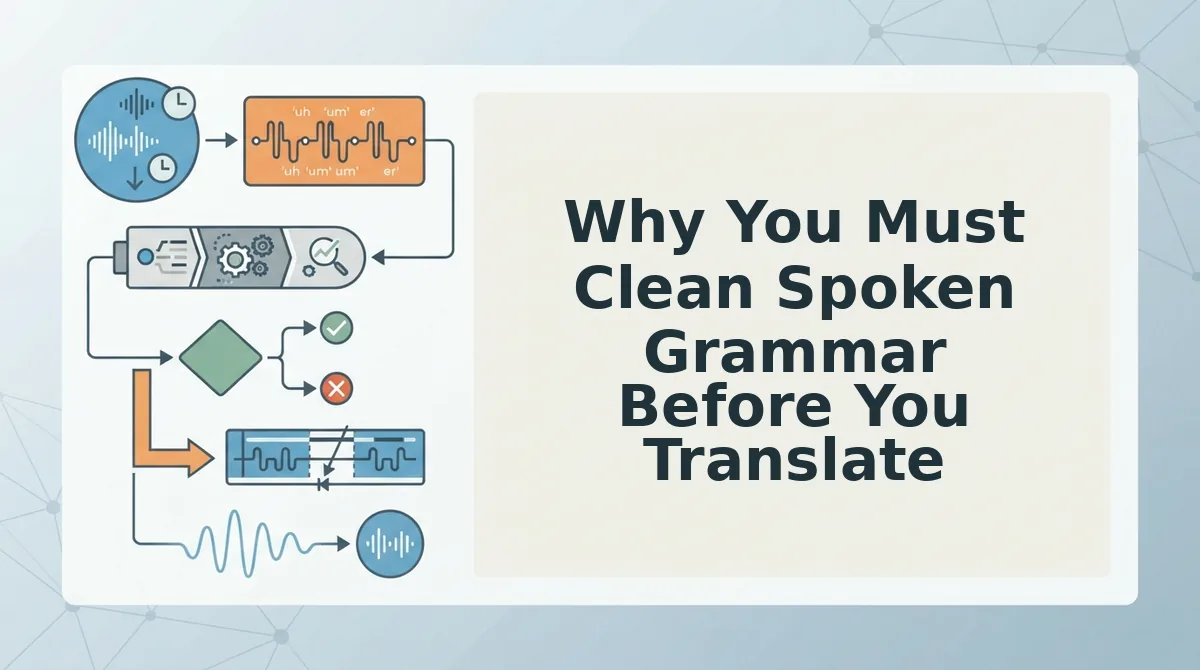 Why You Must Clean Spoken Grammar Before You Translate