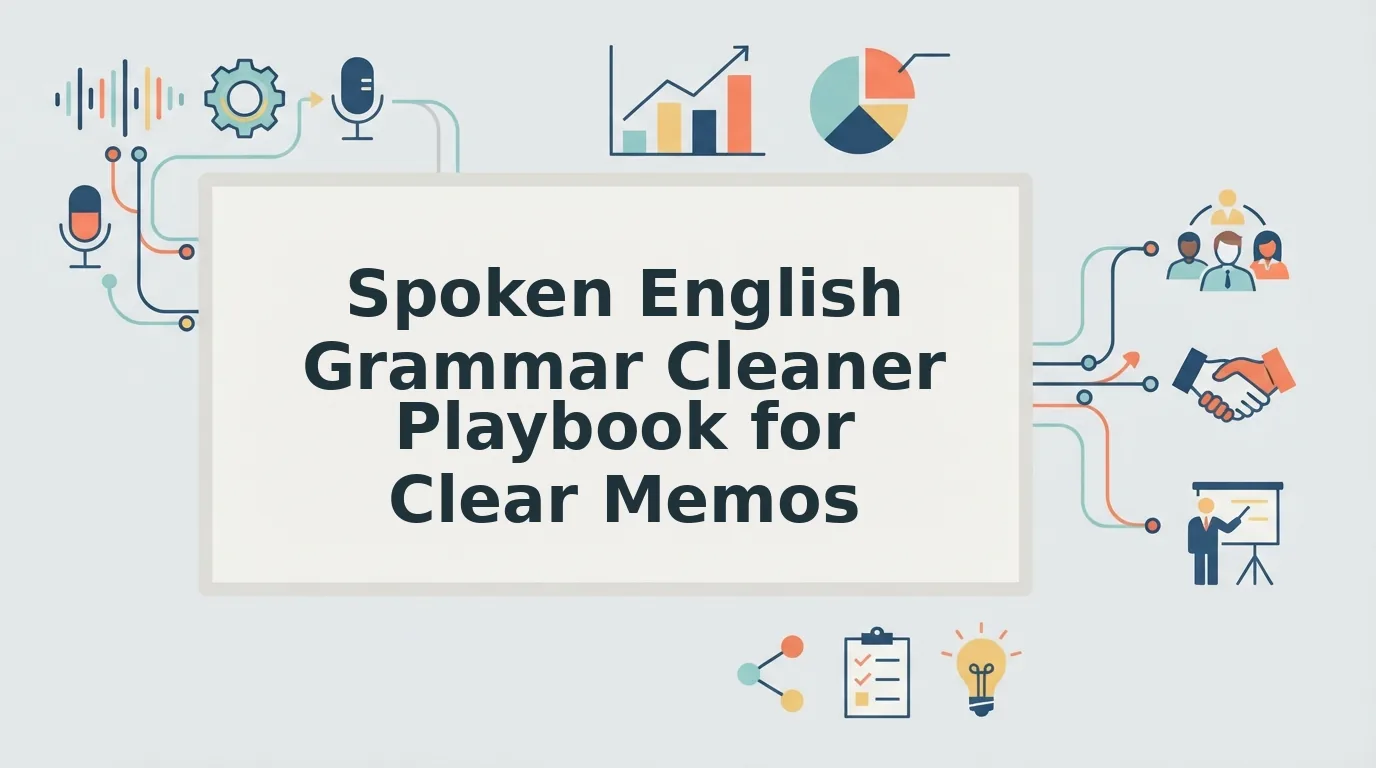 Spoken English Grammar Cleaner Playbook for Clear Memos