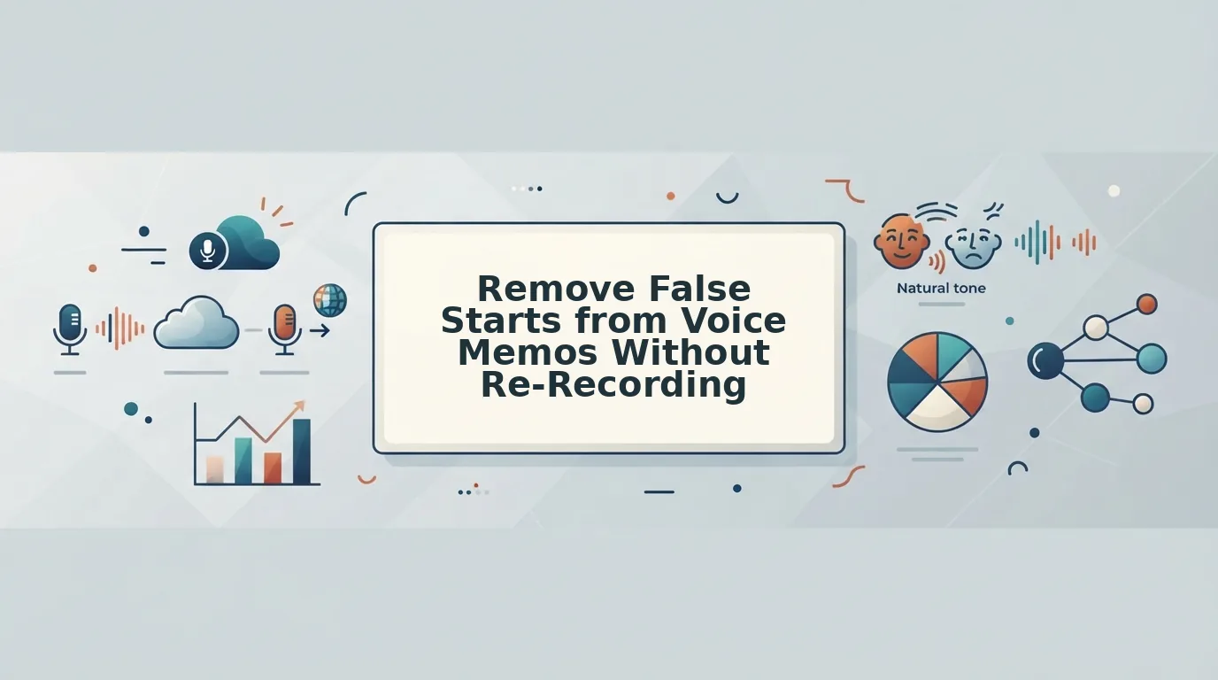 How to remove false starts from voice memos cleanly