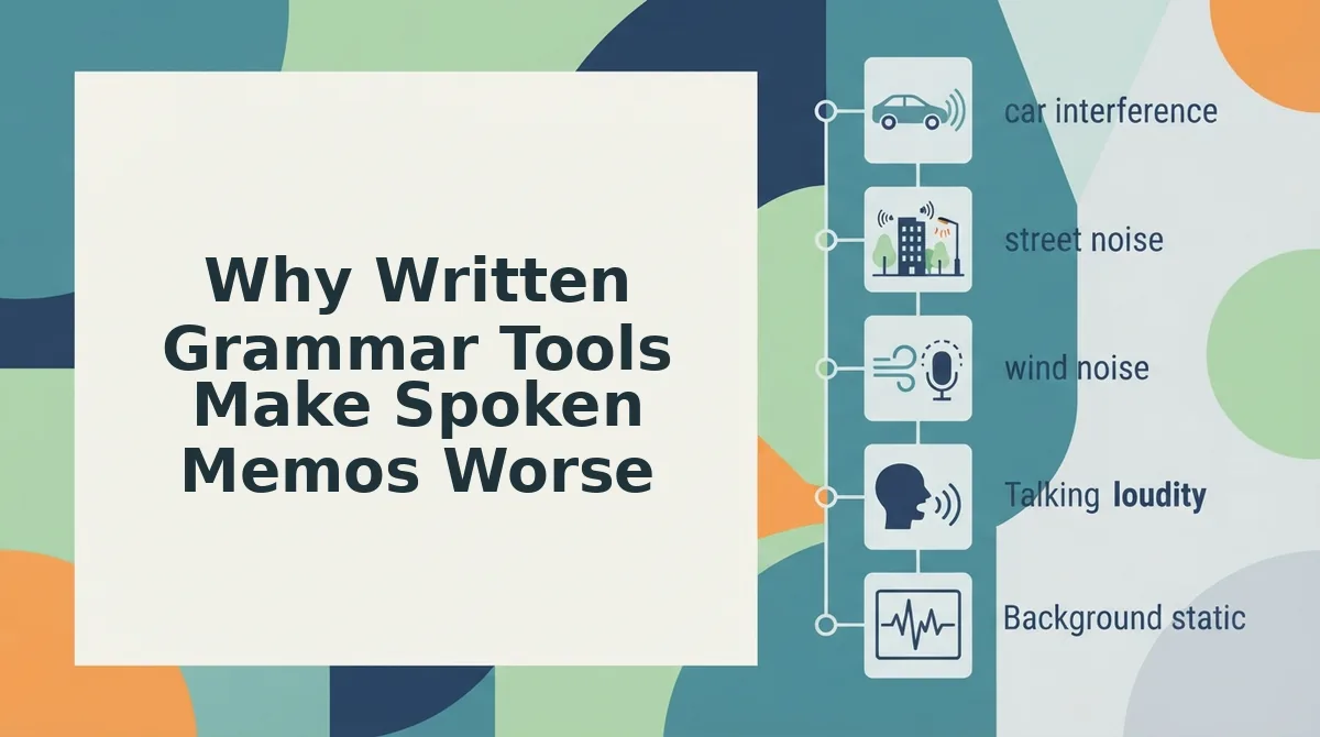 Why Written Grammar Tools Make Spoken Memos Worse