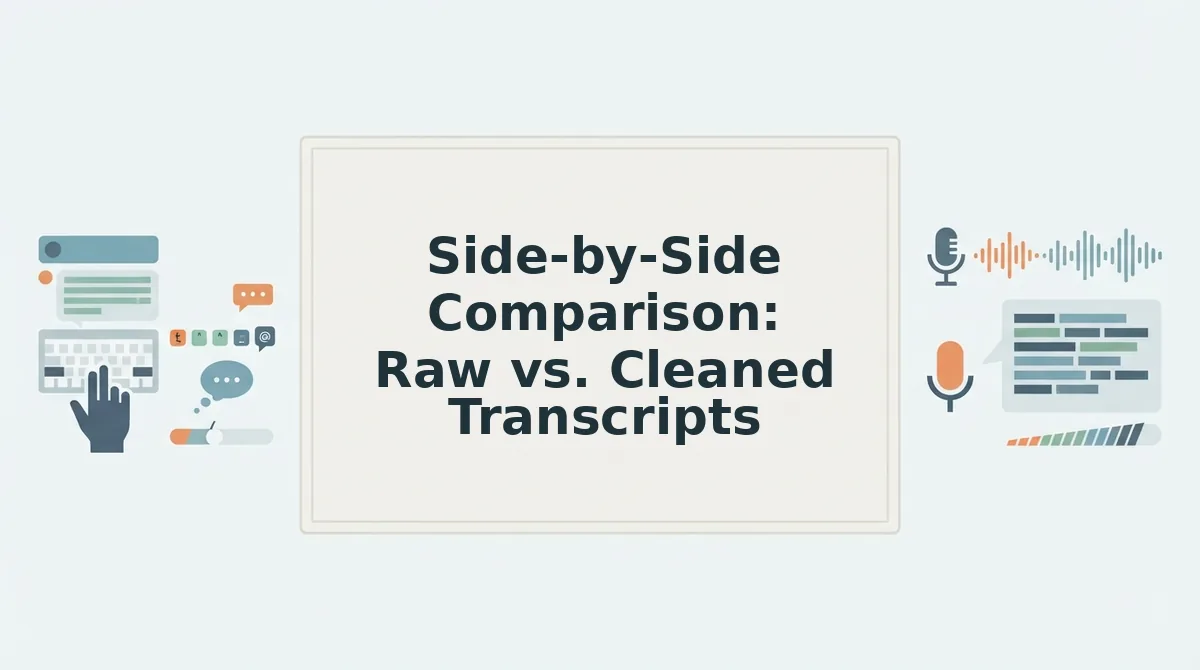 Side-by-Side Comparison: Raw vs. Cleaned Transcripts
