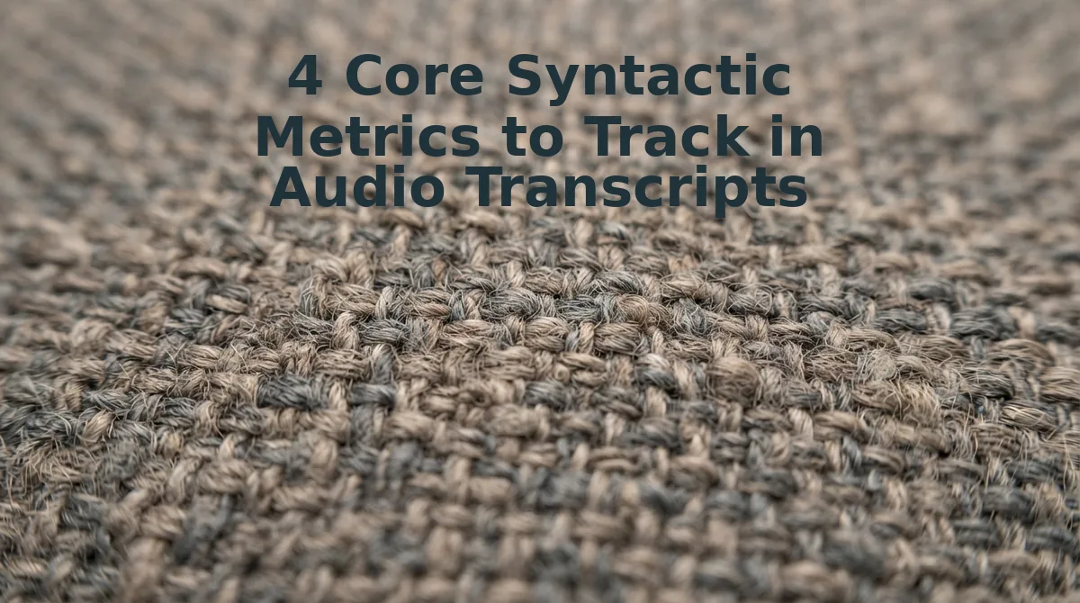 4 Core Syntactic Metrics to Track in Audio Transcripts