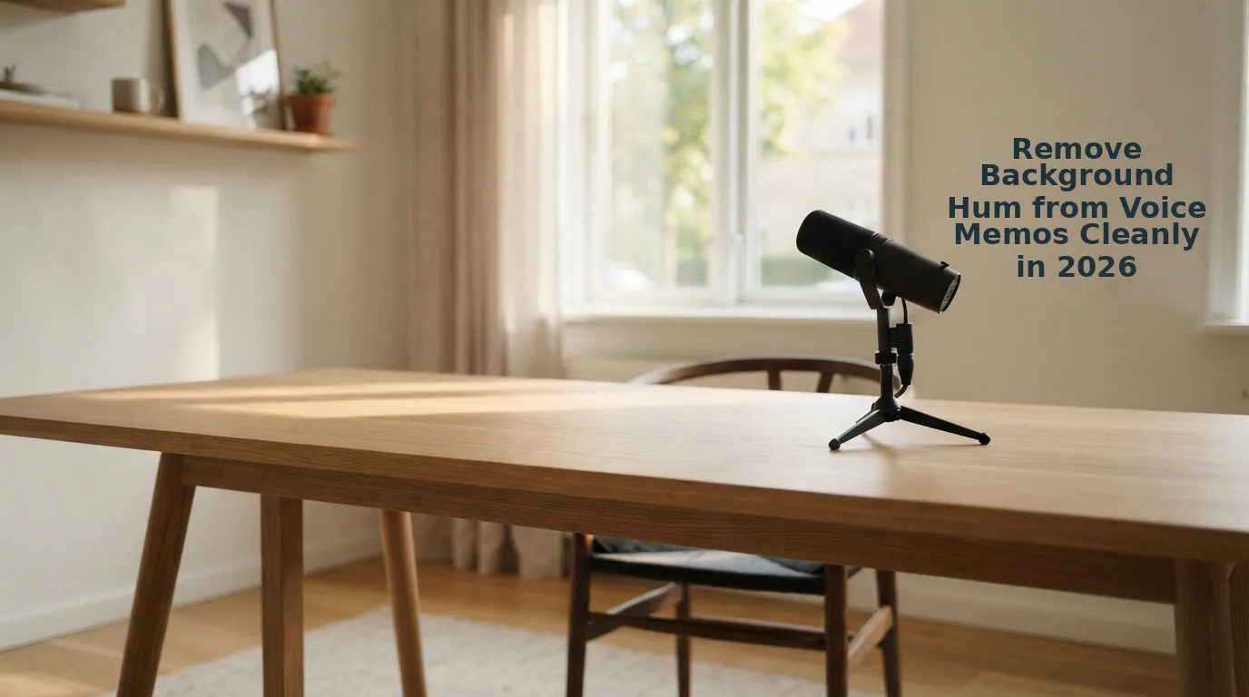 Remove Background Hum from Voice Memos for Remote Work