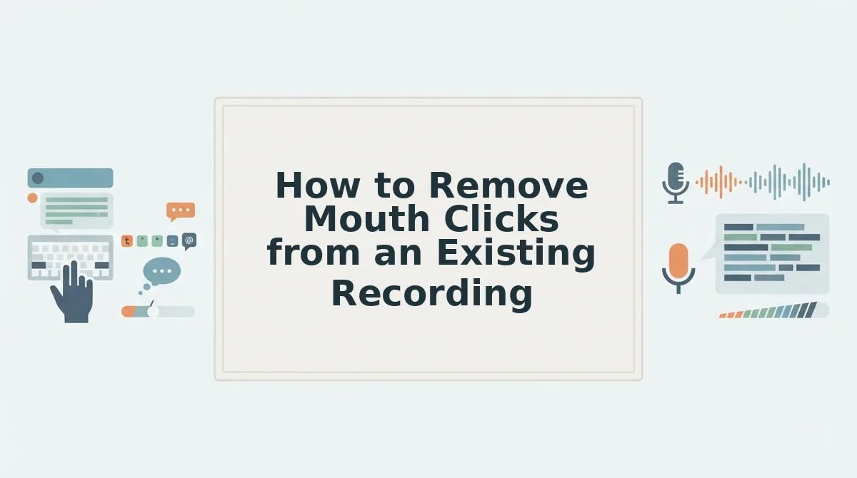 How to Remove Mouth Clicks from an Existing Recording