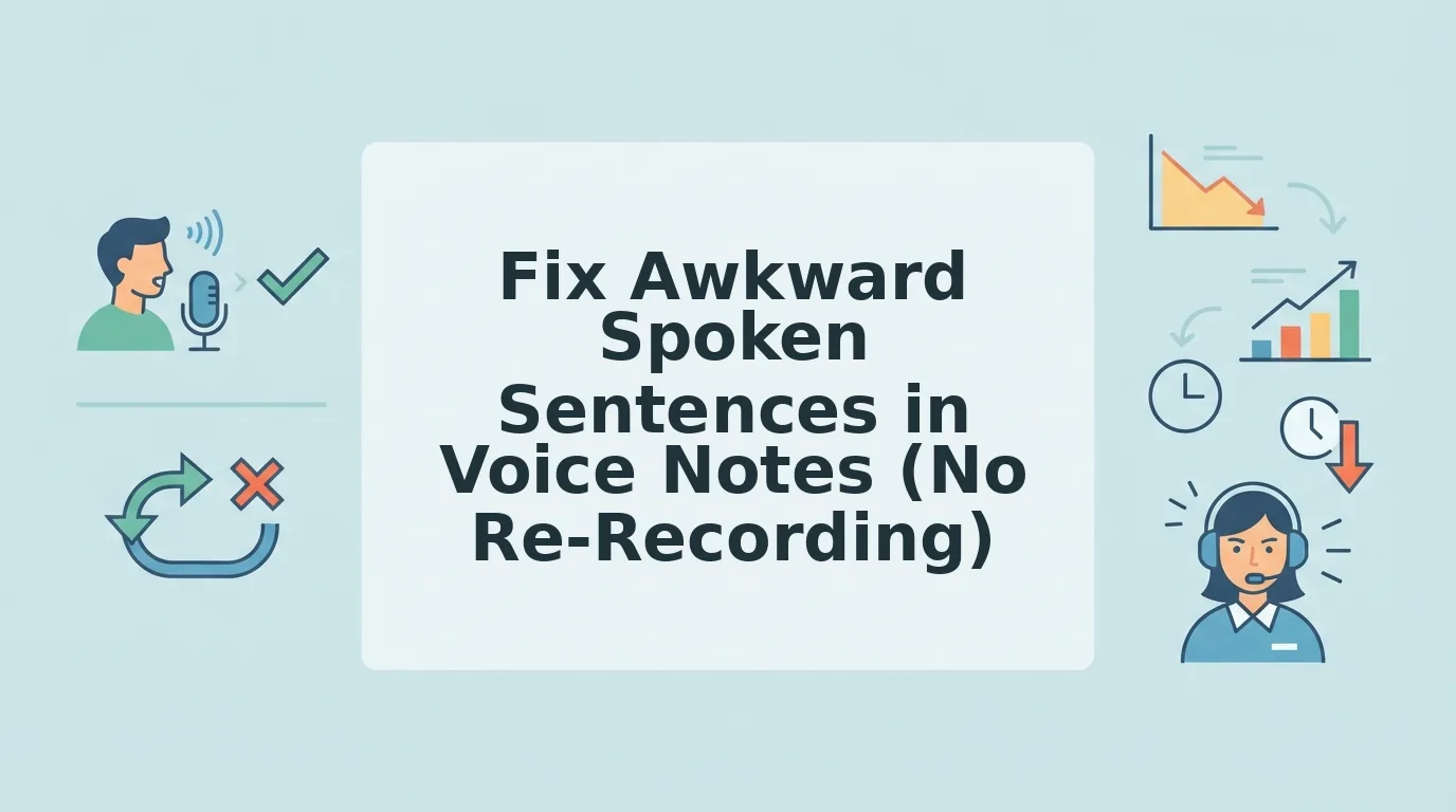 Correct Awkward Spoken Sentence Structure in Audio Notes