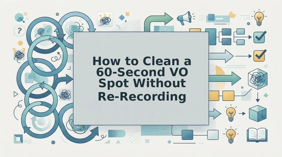 How to Clean a 60-Second VO Spot Without Re-Recording