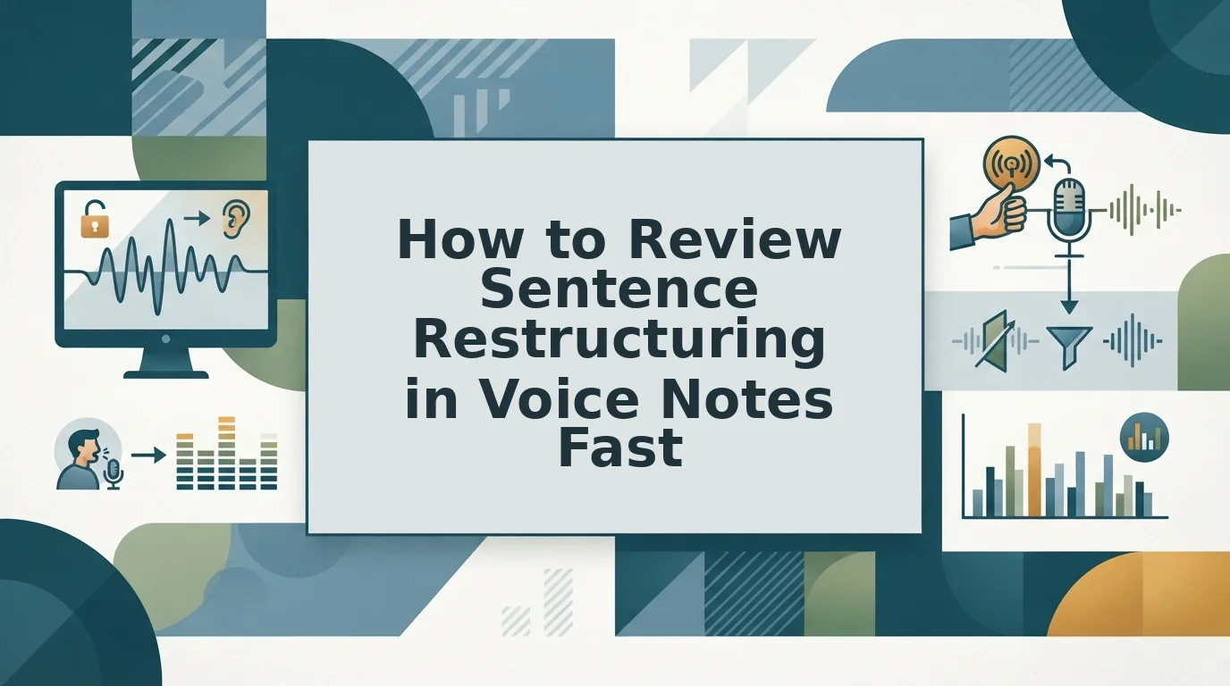 Review Sentence Restructuring in Voice Notes Fast