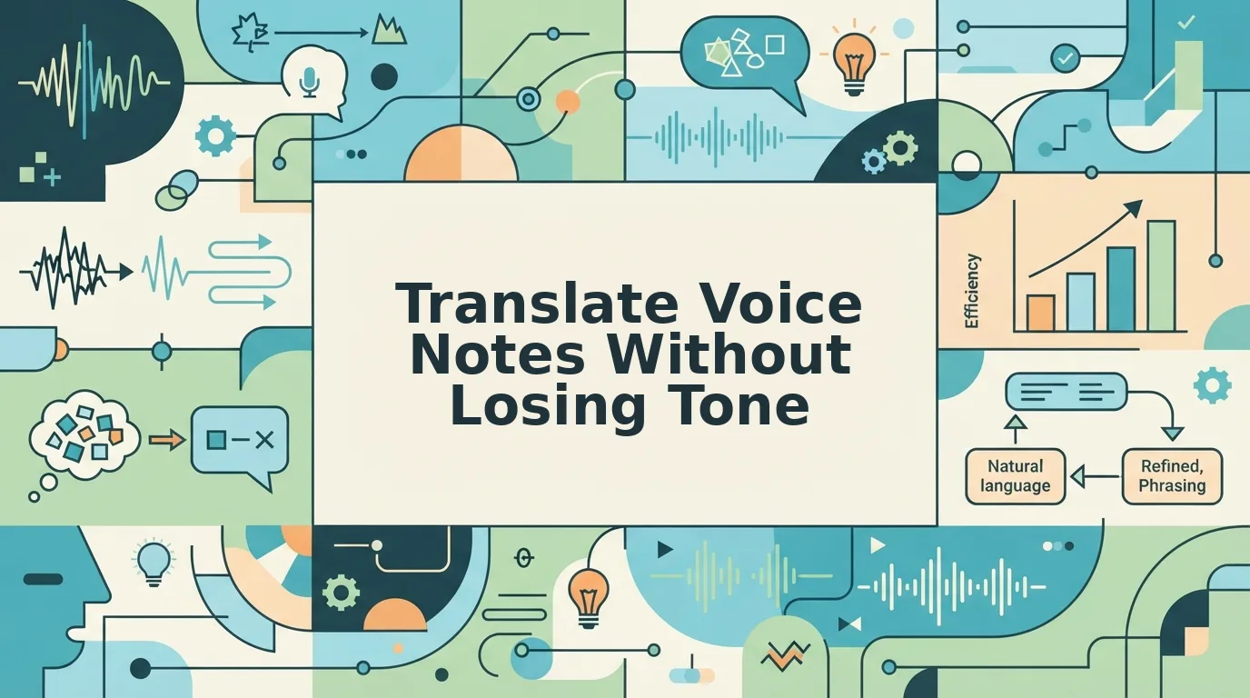 How to Translate a Voice Note Without Losing Your Tone
