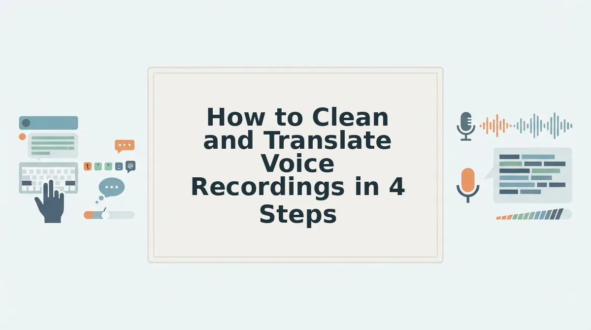 How to Clean and Translate Voice Recordings in 4 Steps
