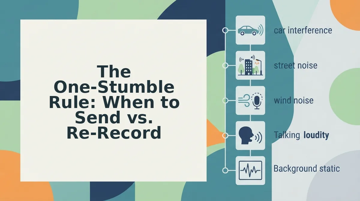 The One-Stumble Rule: When to Send vs. Re-Record