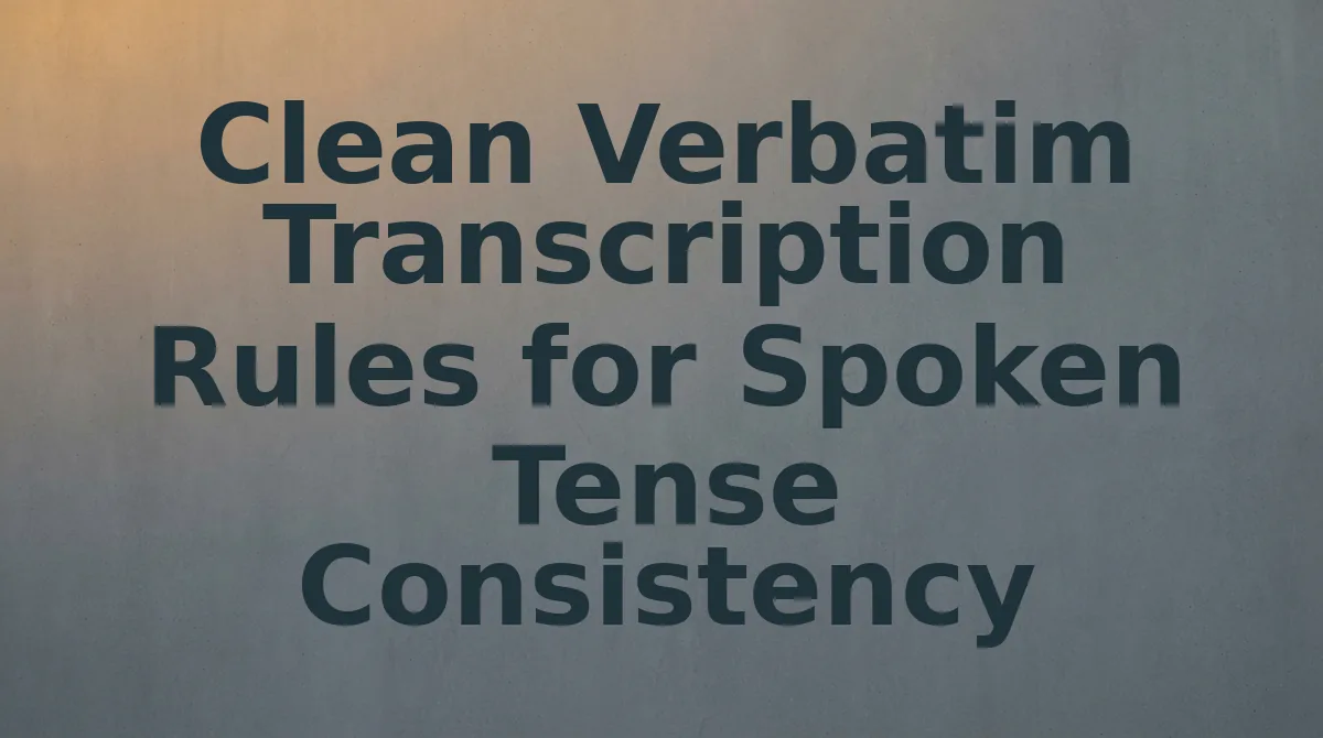 Clean Verbatim Transcription Rules for Spoken Tense Consistency