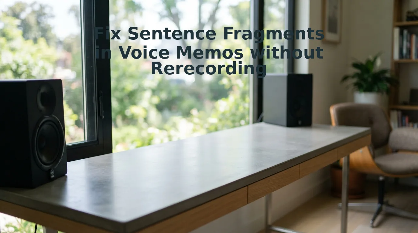 How to Fix Sentence Fragments in Voice Memos without Rerecording