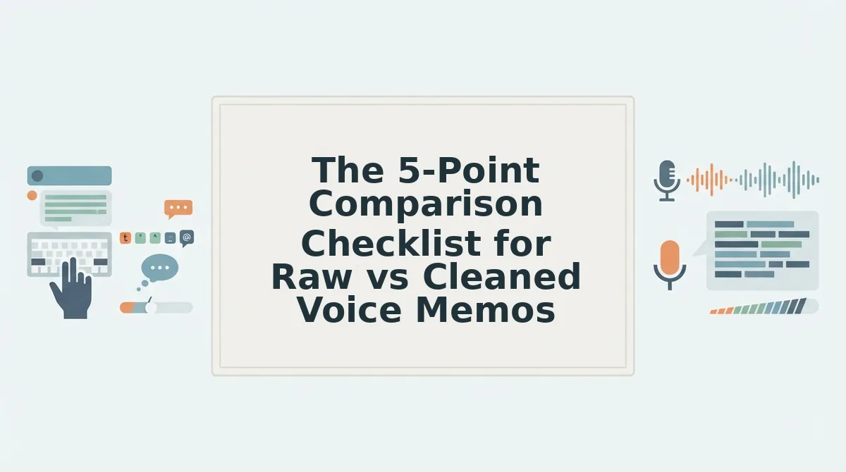 The 5-Point Comparison Checklist for Raw vs Cleaned Voice Memos