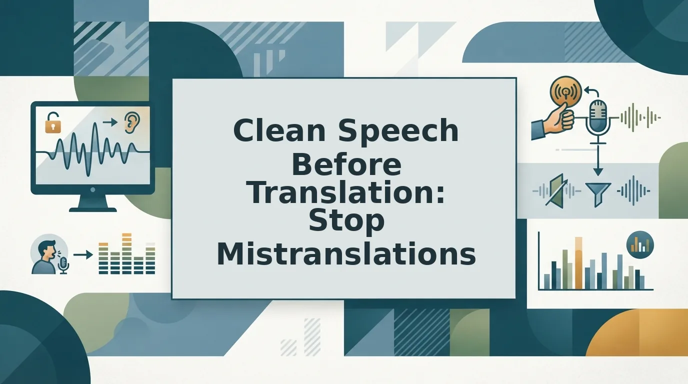 Why You Should Clean Speech Before Translation in Audio