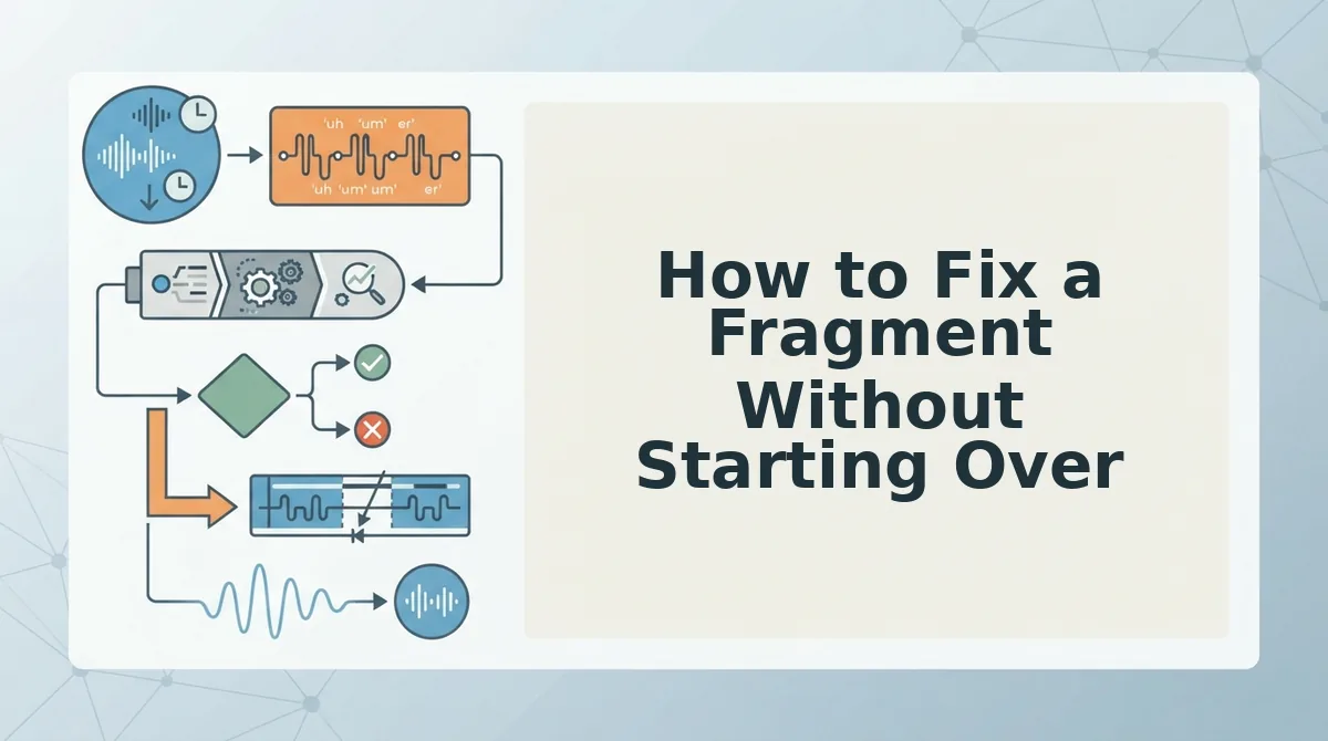 How to Fix a Fragment Without Starting Over