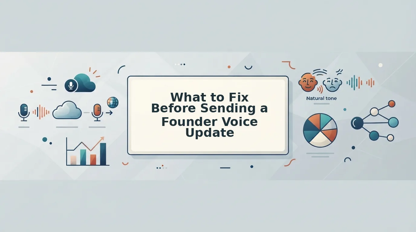 What to Fix Before You Send a Founder Voice Update