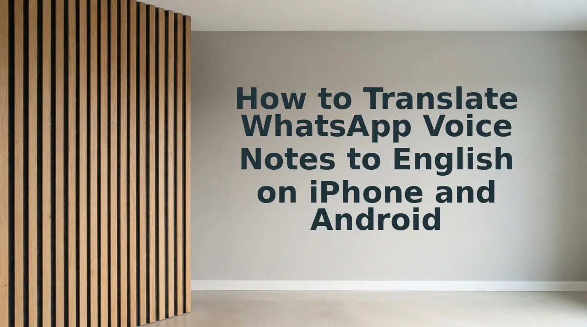 How to Translate WhatsApp Voice Notes to English on iPhone and Android