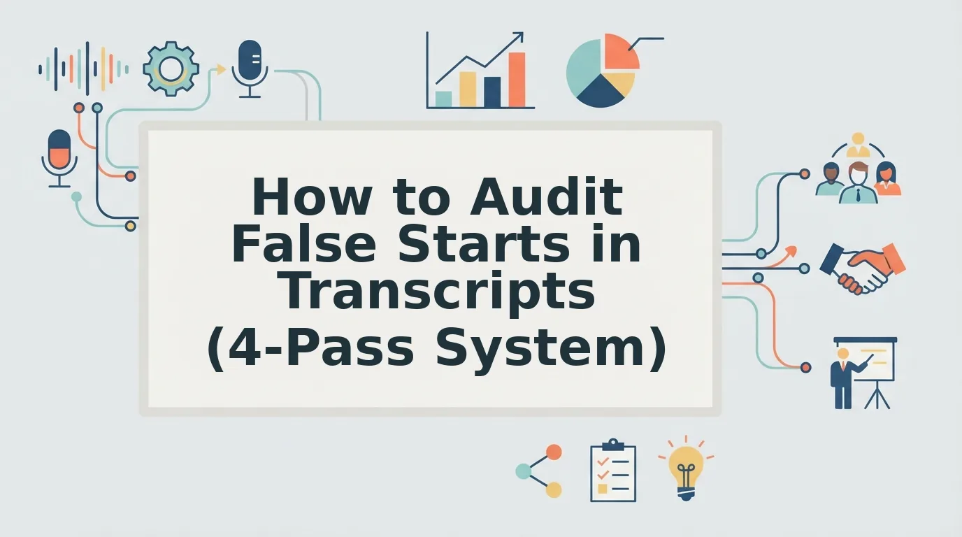 Audit False Starts in Spoken Transcripts to Speak Better