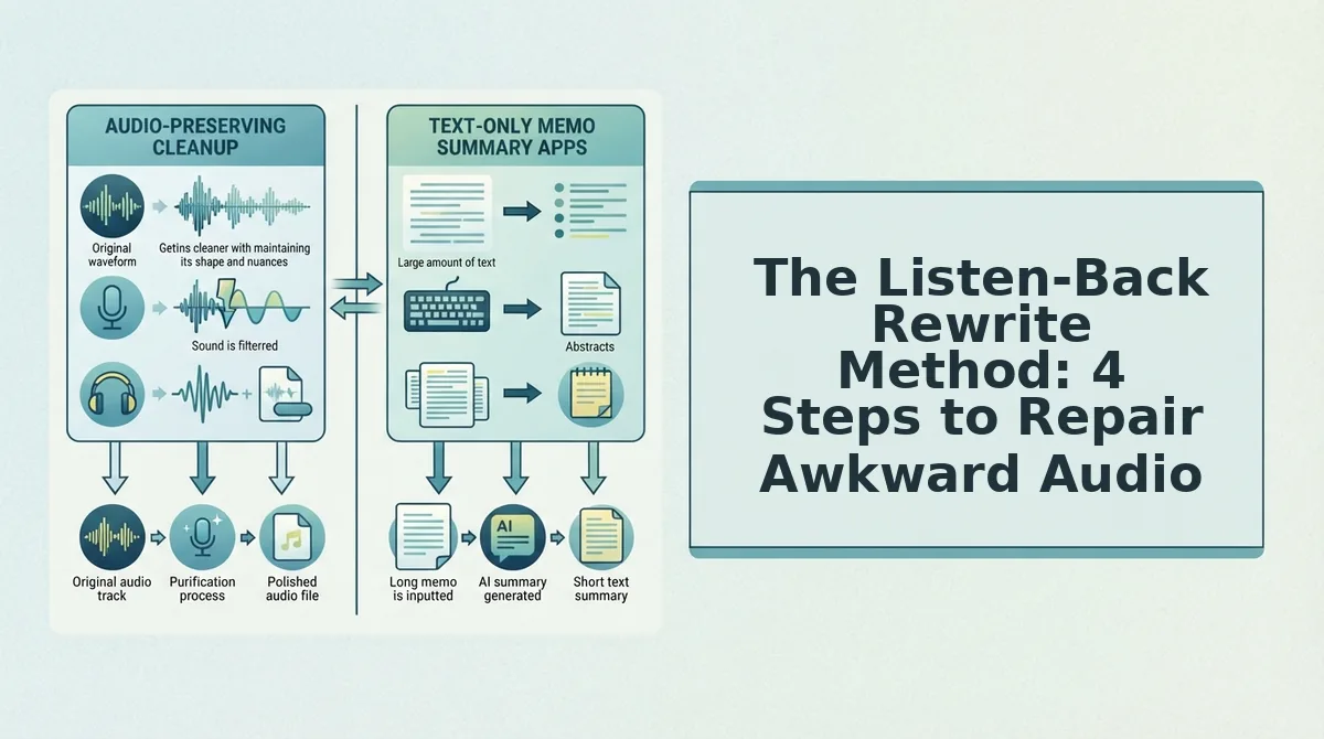 The Listen-Back Rewrite Method: 4 Steps to Repair Awkward Audio