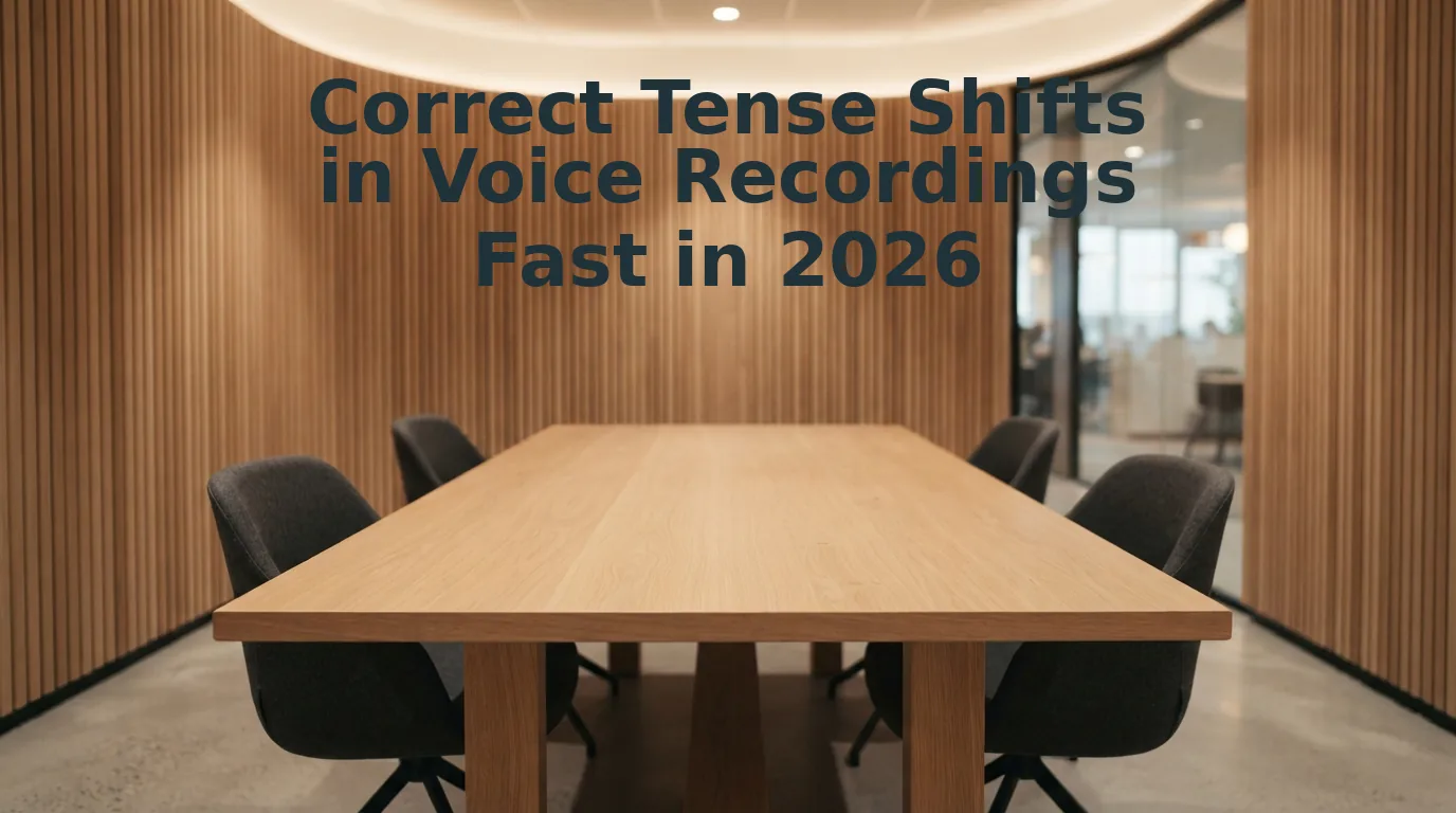Correct Tense Shifts in Voice Recordings Fast