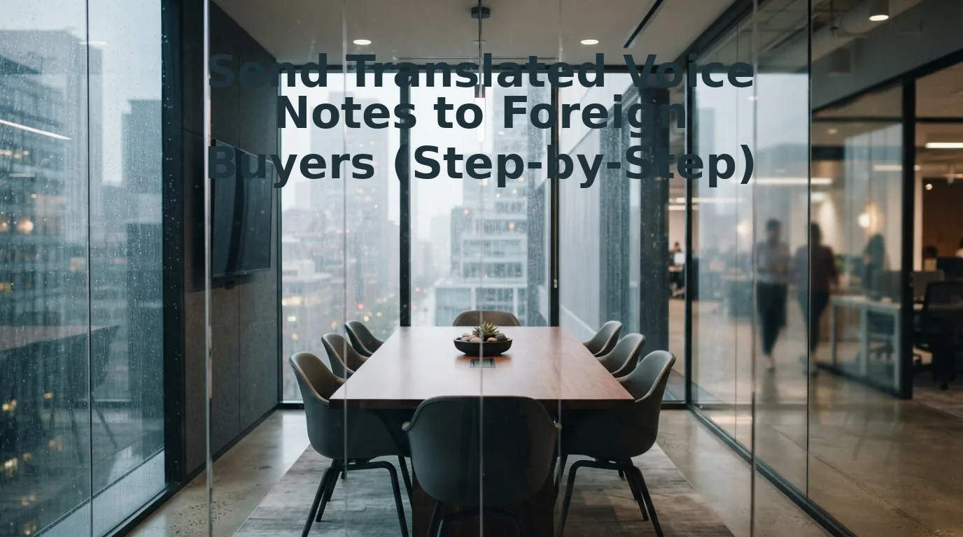 Send Translated Voice Notes to Foreign Buyers with Ease