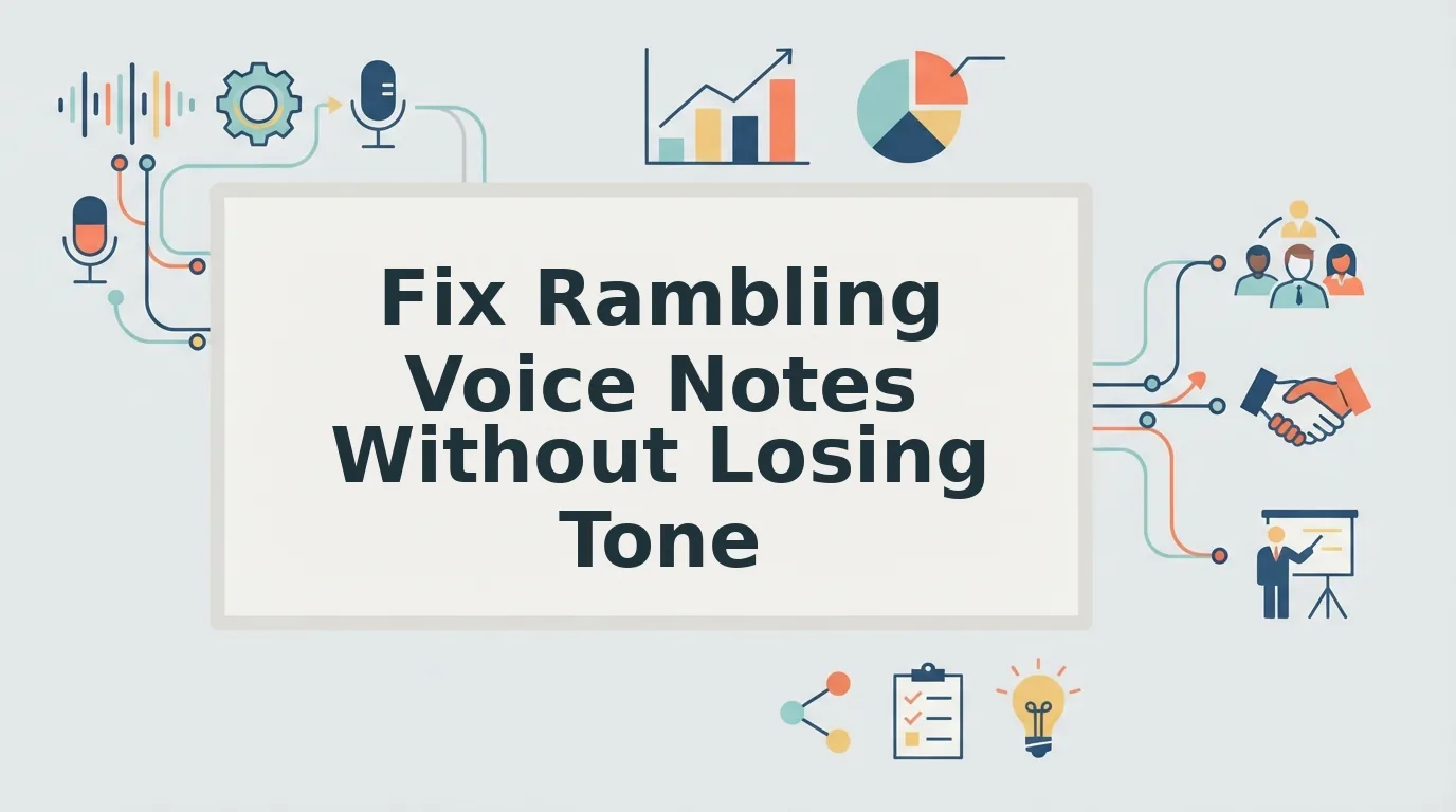 How to Fix Rambling Voice Notes Without Losing Tone