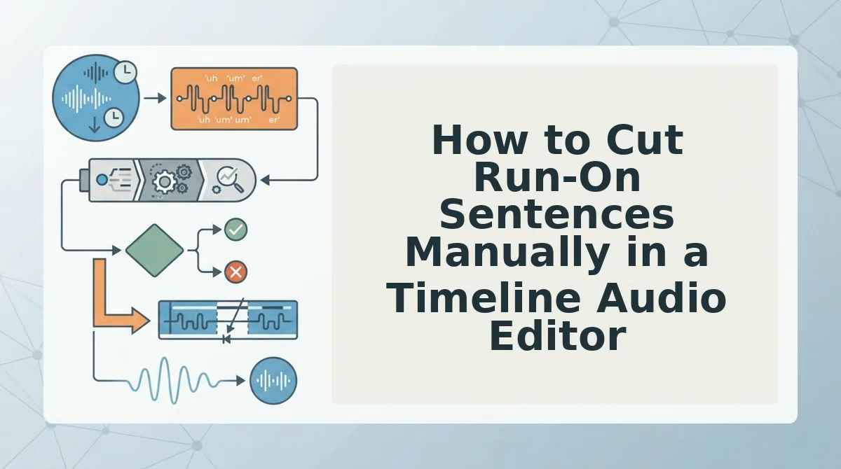 How to Cut Run-On Sentences Manually in a Timeline Audio Editor