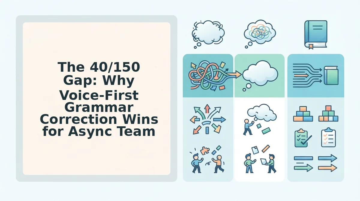 The 40/150 Gap: Why Voice-First Grammar Correction Wins for Async Teams