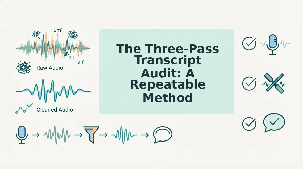 The Three-Pass Transcript Audit: A Repeatable Method
