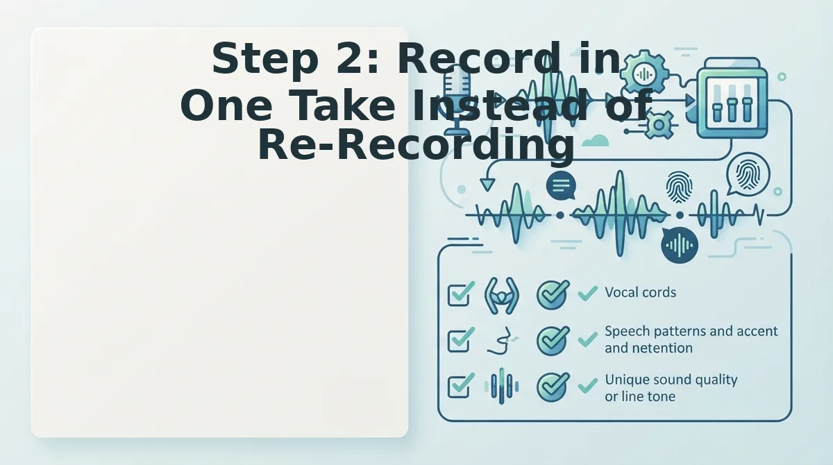 Step 2: Record in One Take Instead of Re-Recording