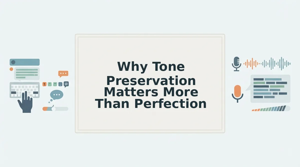 Why Tone Preservation Matters More Than Perfection