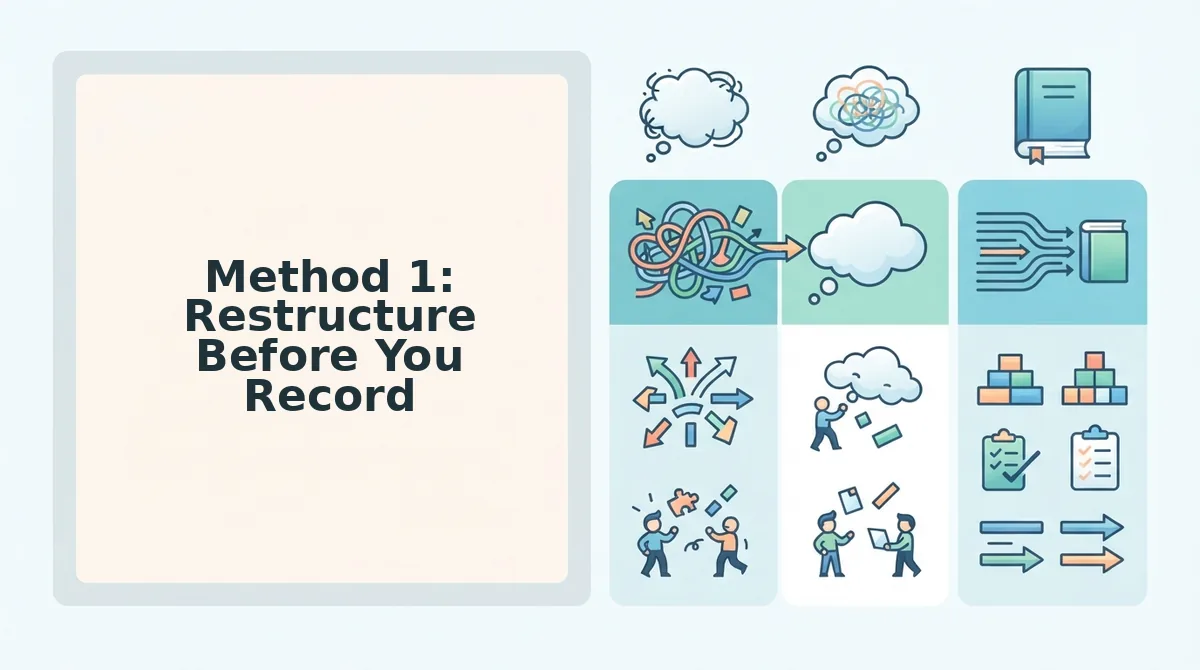 Method 1: Restructure Before You Record
