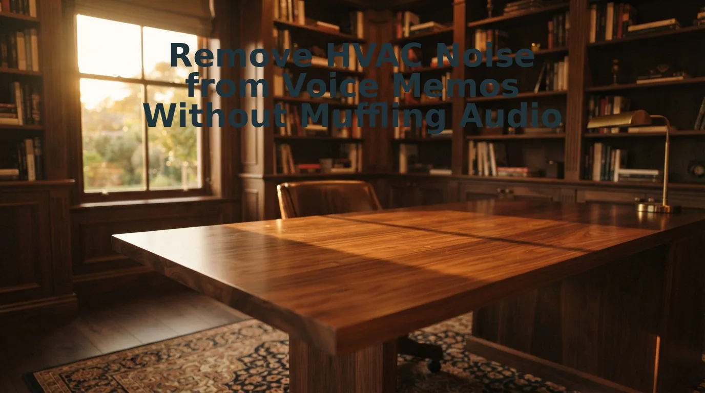 Remove HVAC Noise from Voice Memos Without Muffling