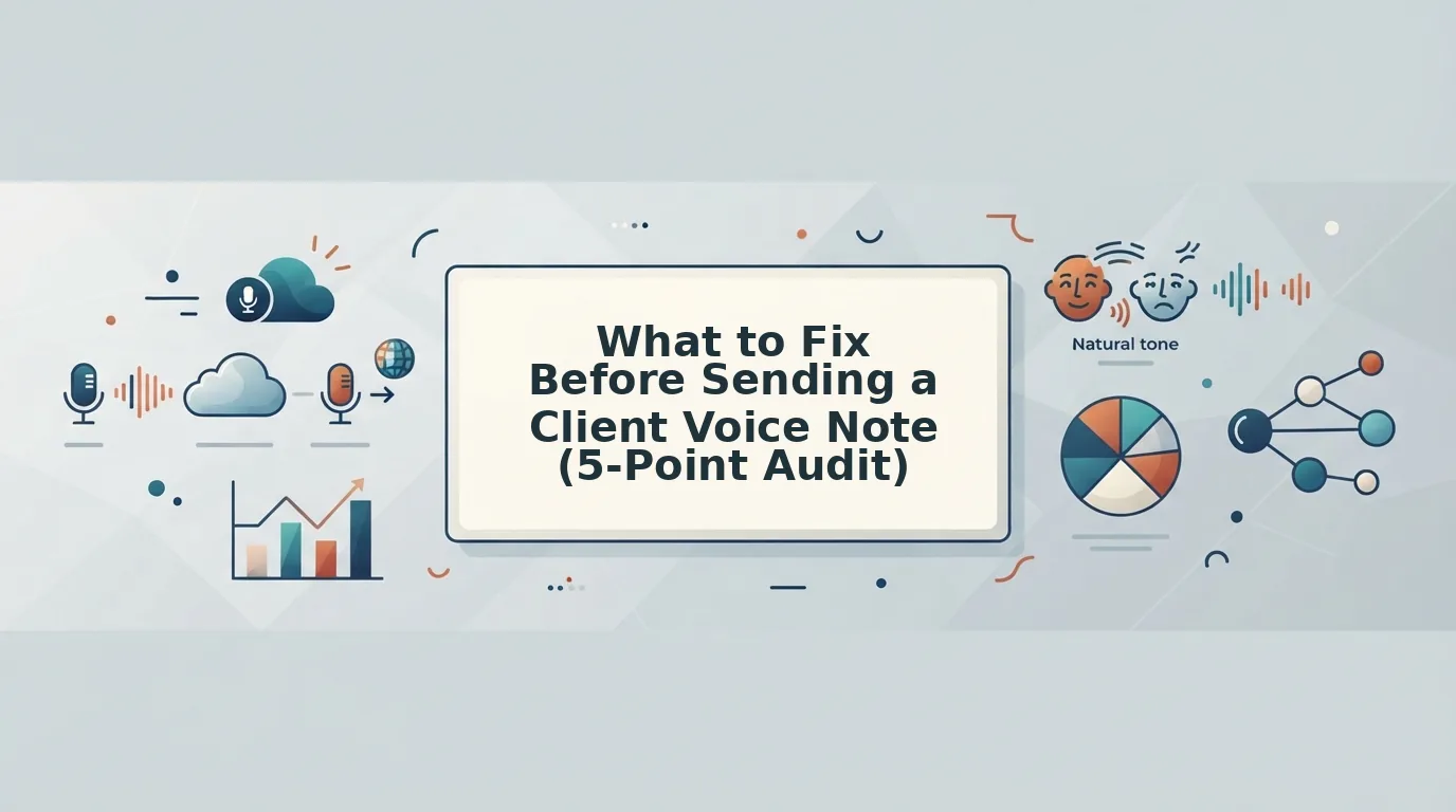 What to Fix Before You Send a Client Voice Note