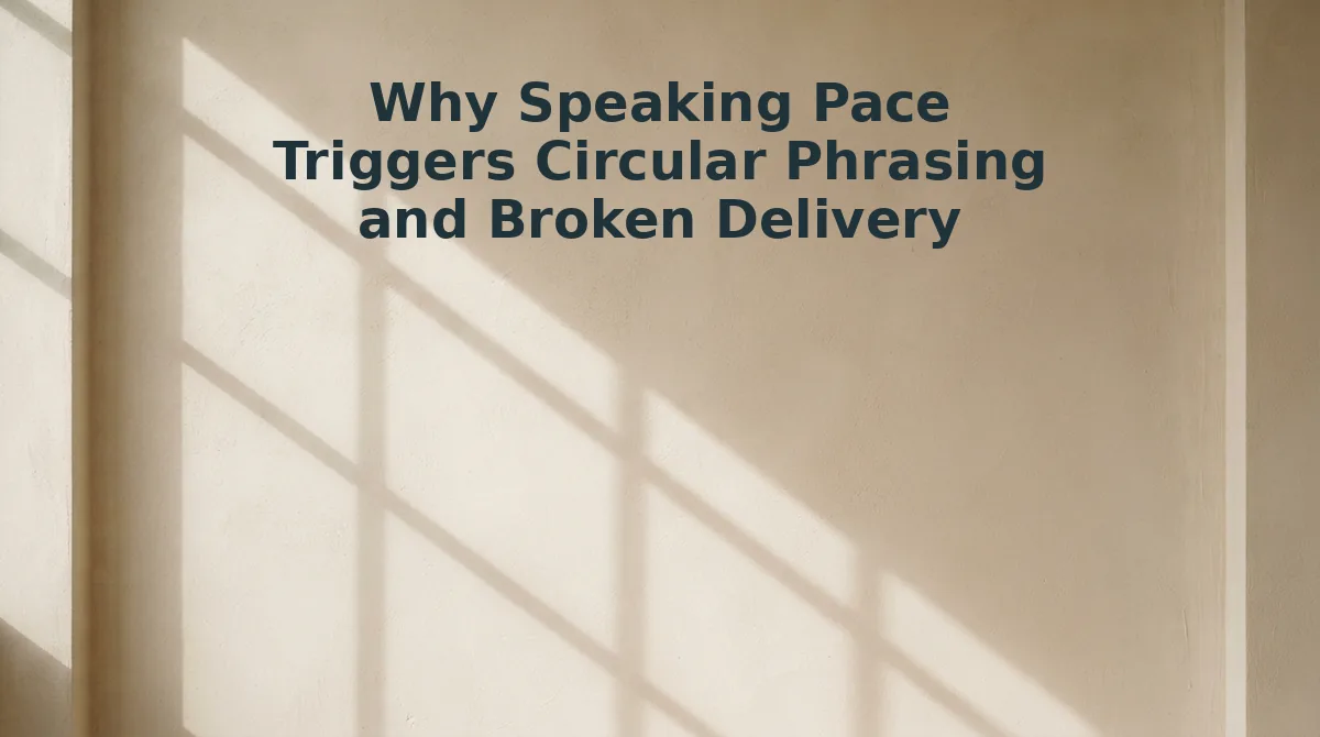 Why Speaking Pace Triggers Circular Phrasing and Broken Delivery