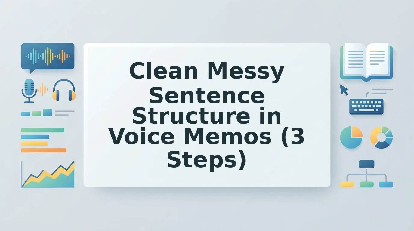 How to Clean Messy Sentence Structure in Voice Memos