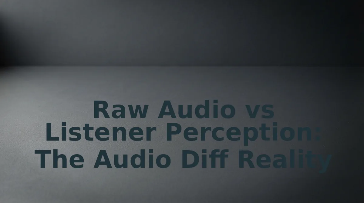 Raw Audio vs Listener Perception: The Audio Diff Reality