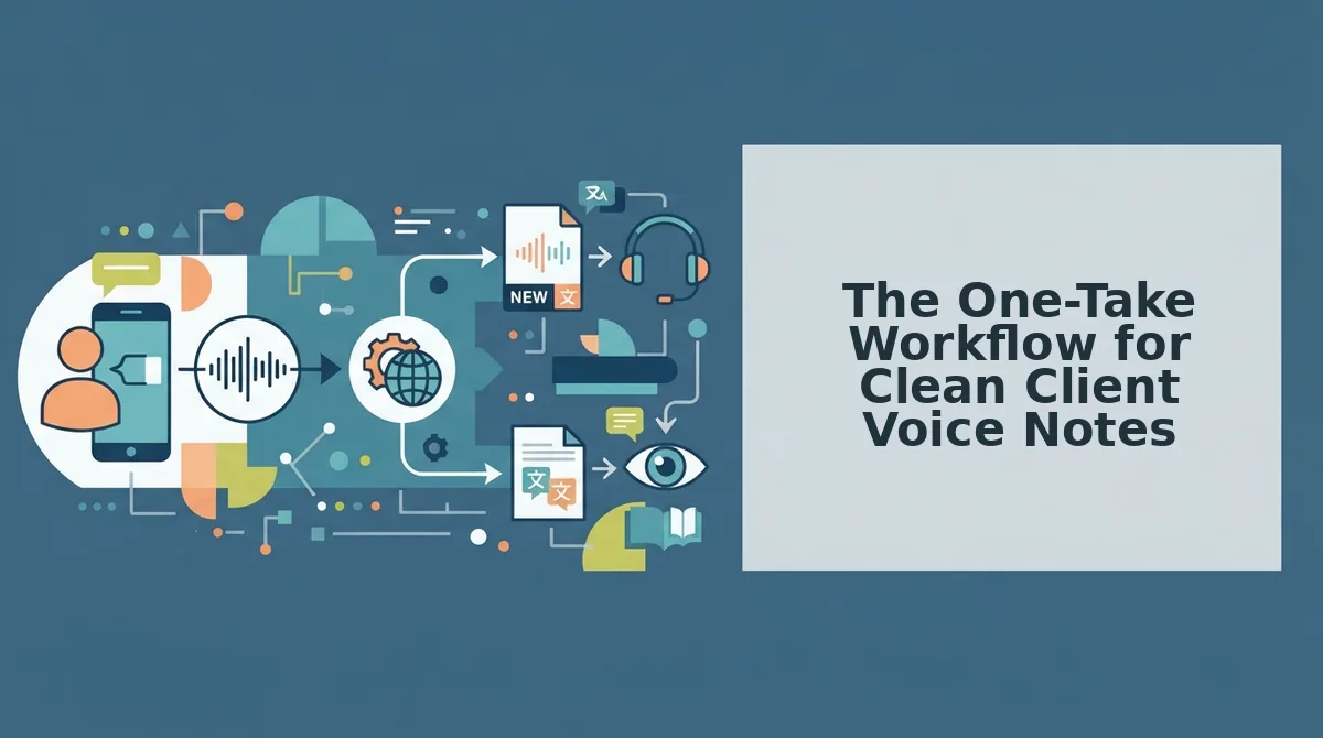 The One-Take Workflow for Clean Client Voice Notes