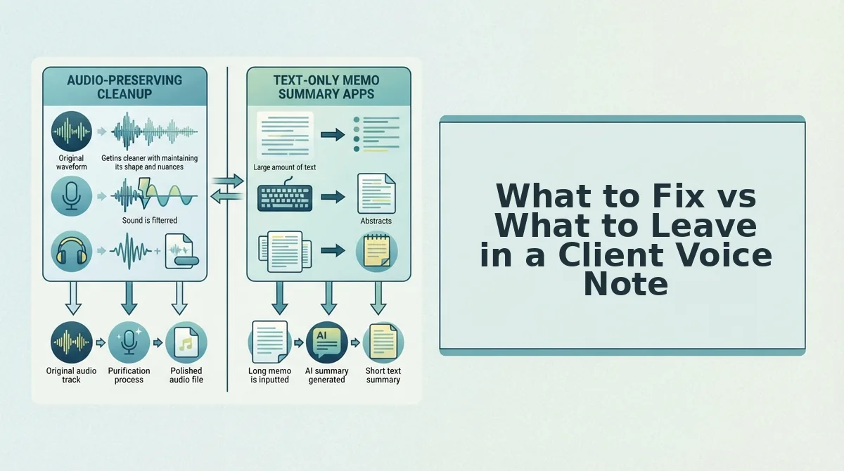 What to Fix vs What to Leave in a Client Voice Note