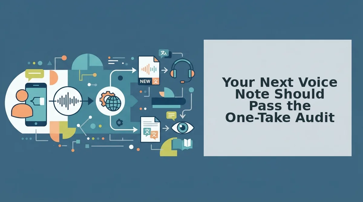 Your Next Voice Note Should Pass the One-Take Audit