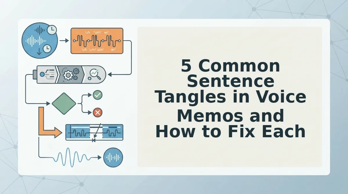 5 Common Sentence Tangles in Voice Memos and How to Fix Each